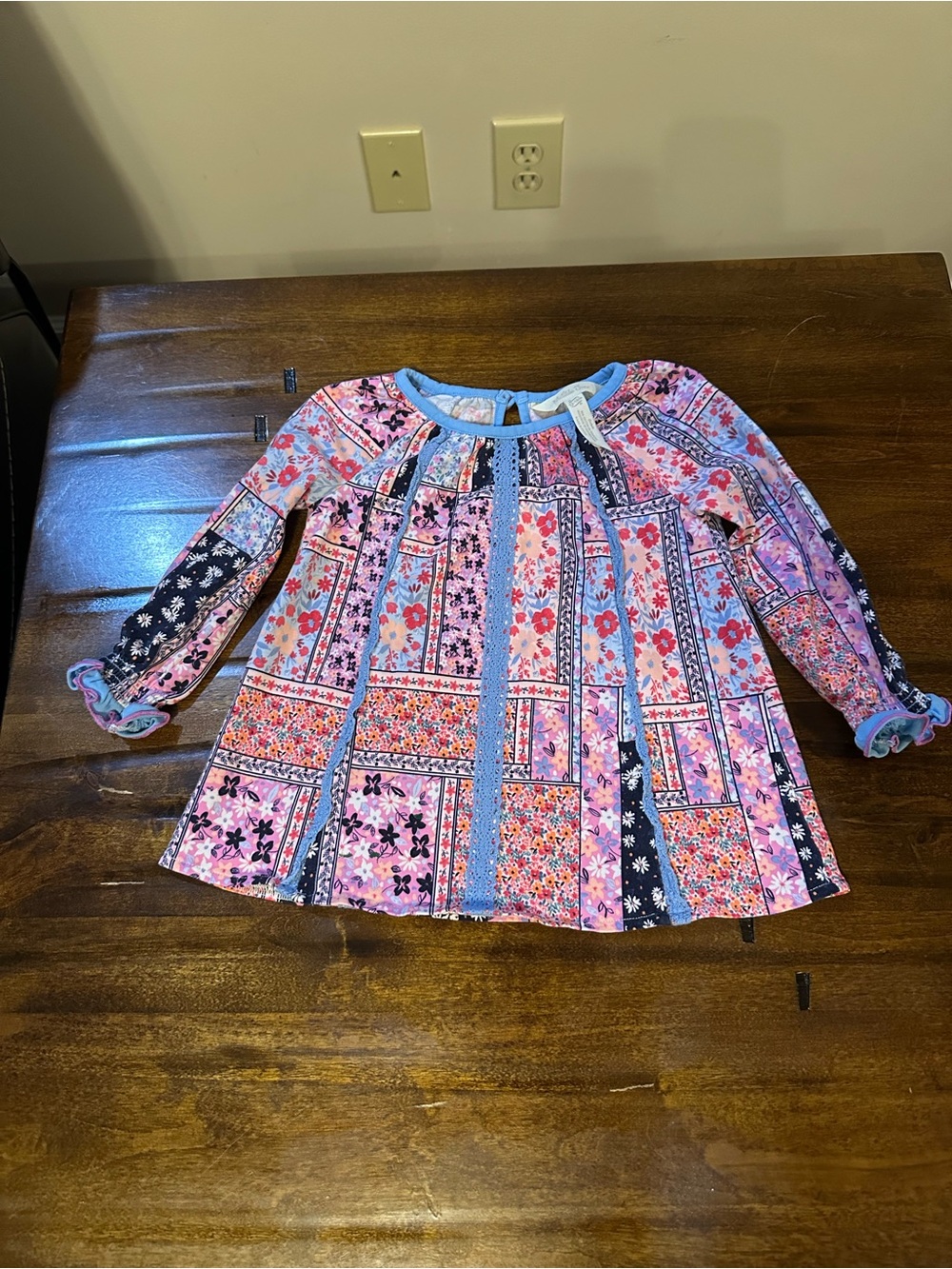 Matilda Jane Pink Blue Floral Patchwork Tunic